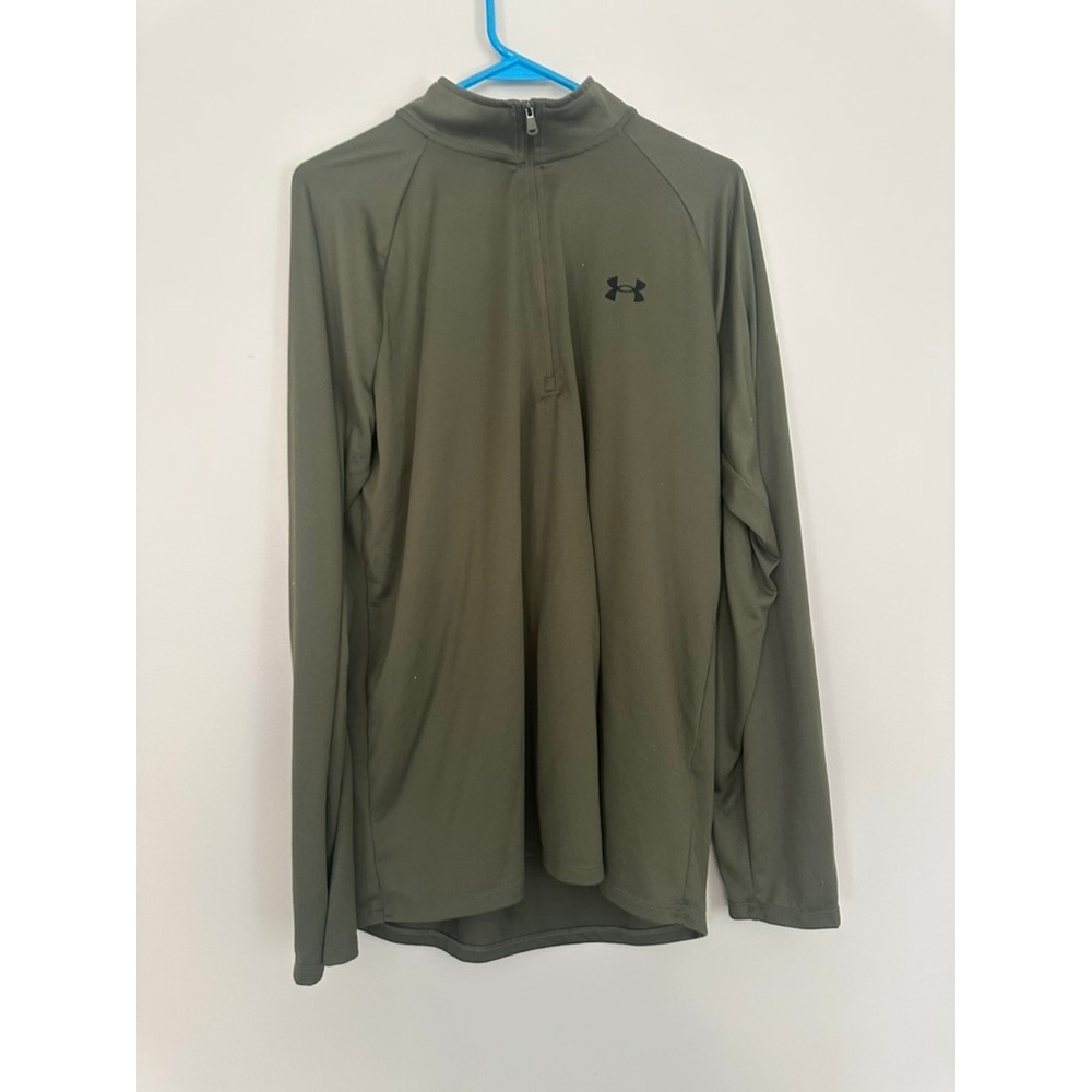 Under Armour Mens Tech 2.0 Half Zip Pullover Olive Green Large Tall LT